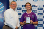 Ellie receiving her Most Valuable Goal Keeper award 2018