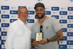 Massimo receiving his Most Valuable Goal Keeper award 2018